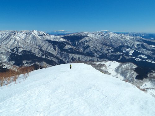 冬に登った野伏ヶ岳