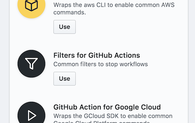 Filters for GitHub Actions